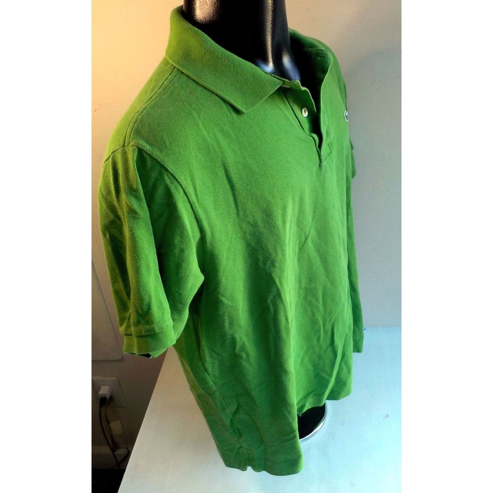 Lacoste LaCoste Polo Shirt Crocodile Logo S/S Lime Green XL 100% Cotton Men Regular Collar Button Short Sleeve Shirts Size US XL / EU 56 / 4 - 3 Thumbnail