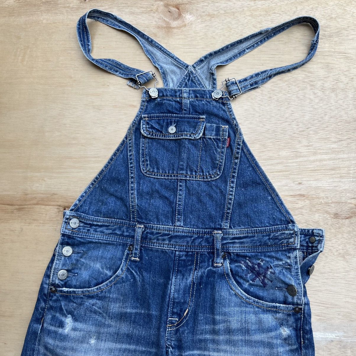 Hysteric Glamour HYSTERIC GLAMOUR OVERALL SHORT JAPANESE BRAND VINTAGE DENIM Size US 30 / EU 46 - 2 Thumbnail