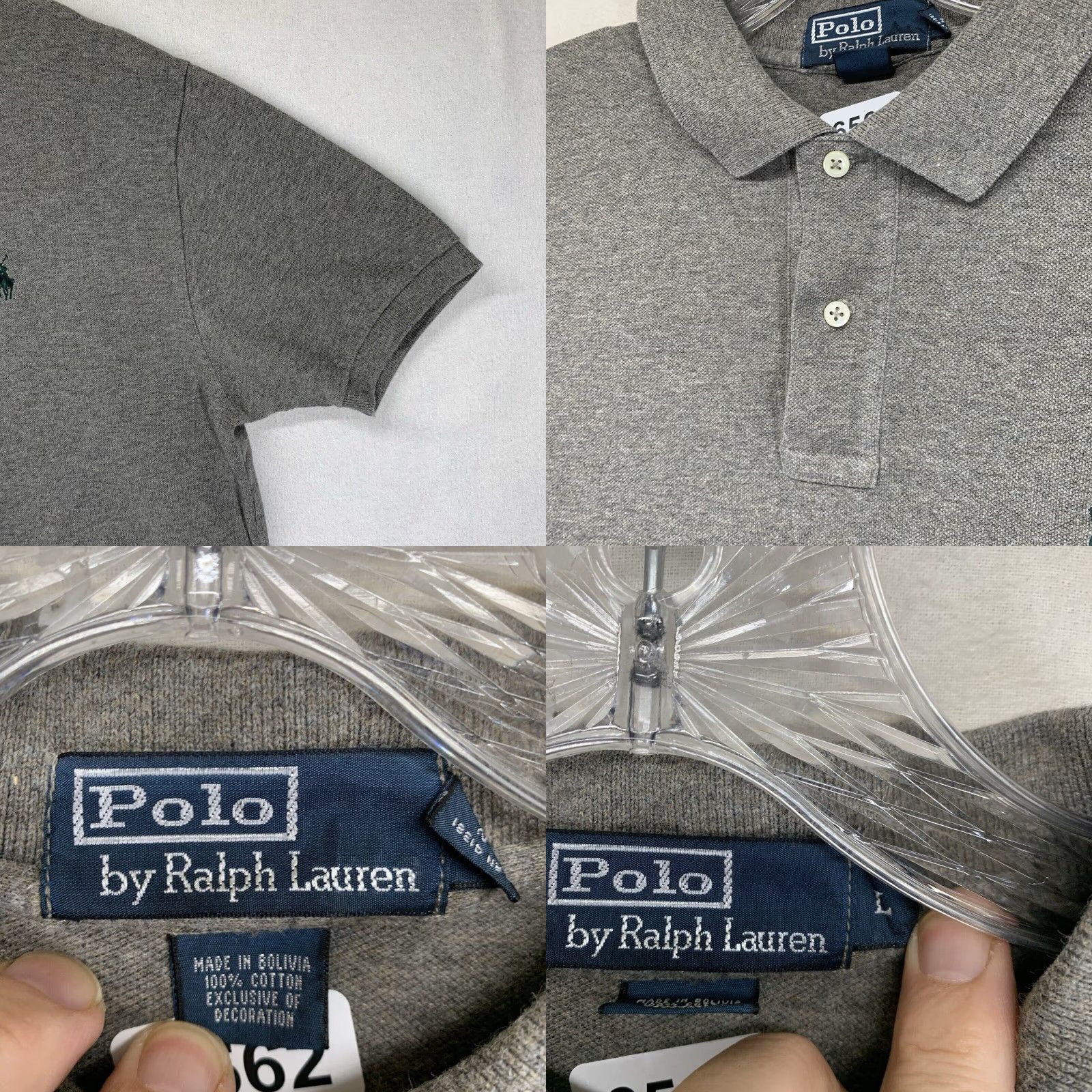 Polo Ralph Lauren Polo Ralph Lauren Button-Up Shirt Large 100% Cotton Short Sleeve Gray Solid Preppy Classic Mens Size US L / EU 52-54 / 3 - 8 Thumbnail