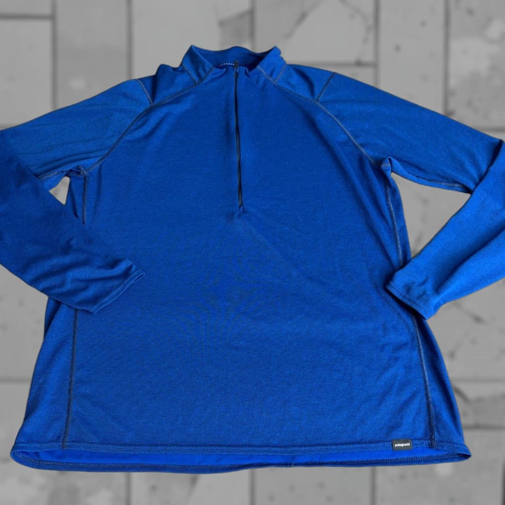 Patagonia Patagonia Mens Shirt 2XL Blue 1/4 Zip Capilene 2 Solid Pullover Casual Activewear Mens Shirt 2XL Blue Patagonia Size US XXL / EU 58 / 5 - 1 Thumbnail