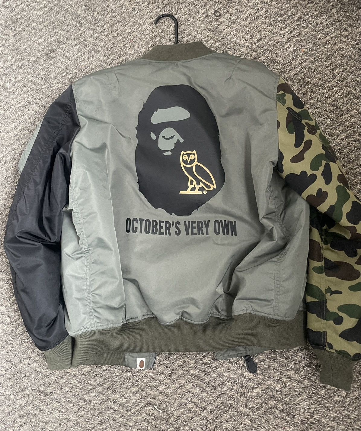 Bape × October's Very Own BAPE x OVO MA-1 JACKET Size US M / EU 48-50 / 2 - 2 Thumbnail