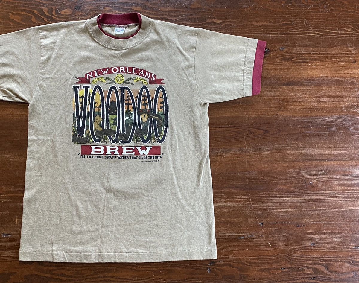 Vintage Vintage ‘92 New Orleans Voodoo Brew Single Stitch Double Tee Size US L / EU 52-54 / 3 - 1 Thumbnail