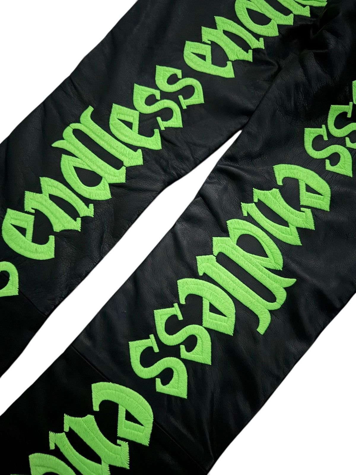 Endless Endless Denim Black Green Leather Pants Size US 34 / EU 50 - 2 Thumbnail