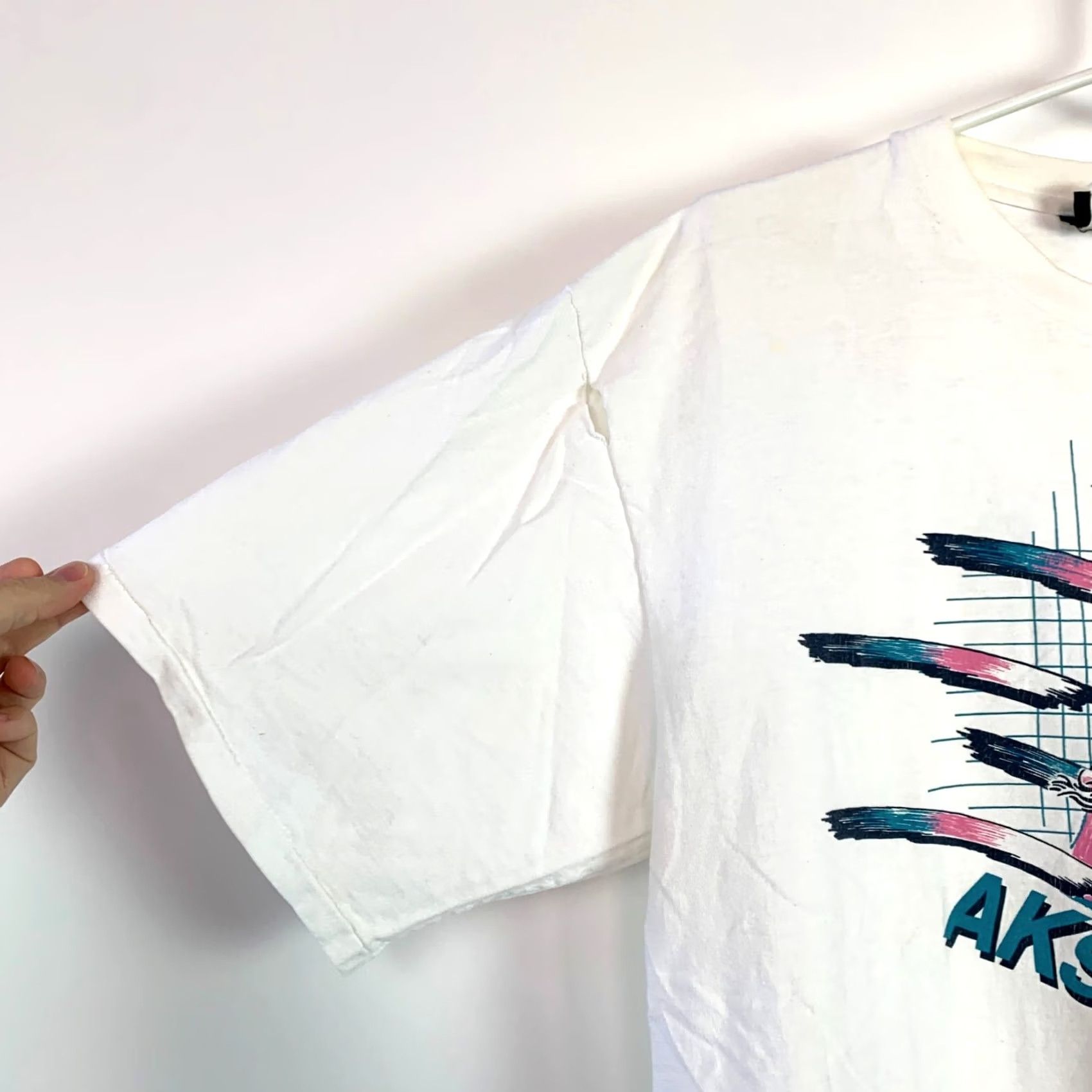 Vintage VINTAGE Aksarben A New Breed Of Fun Horse Racing Tee T-Shirt Shirt XL White Nike? Size US XL / EU 56 / 4 - 2 Thumbnail