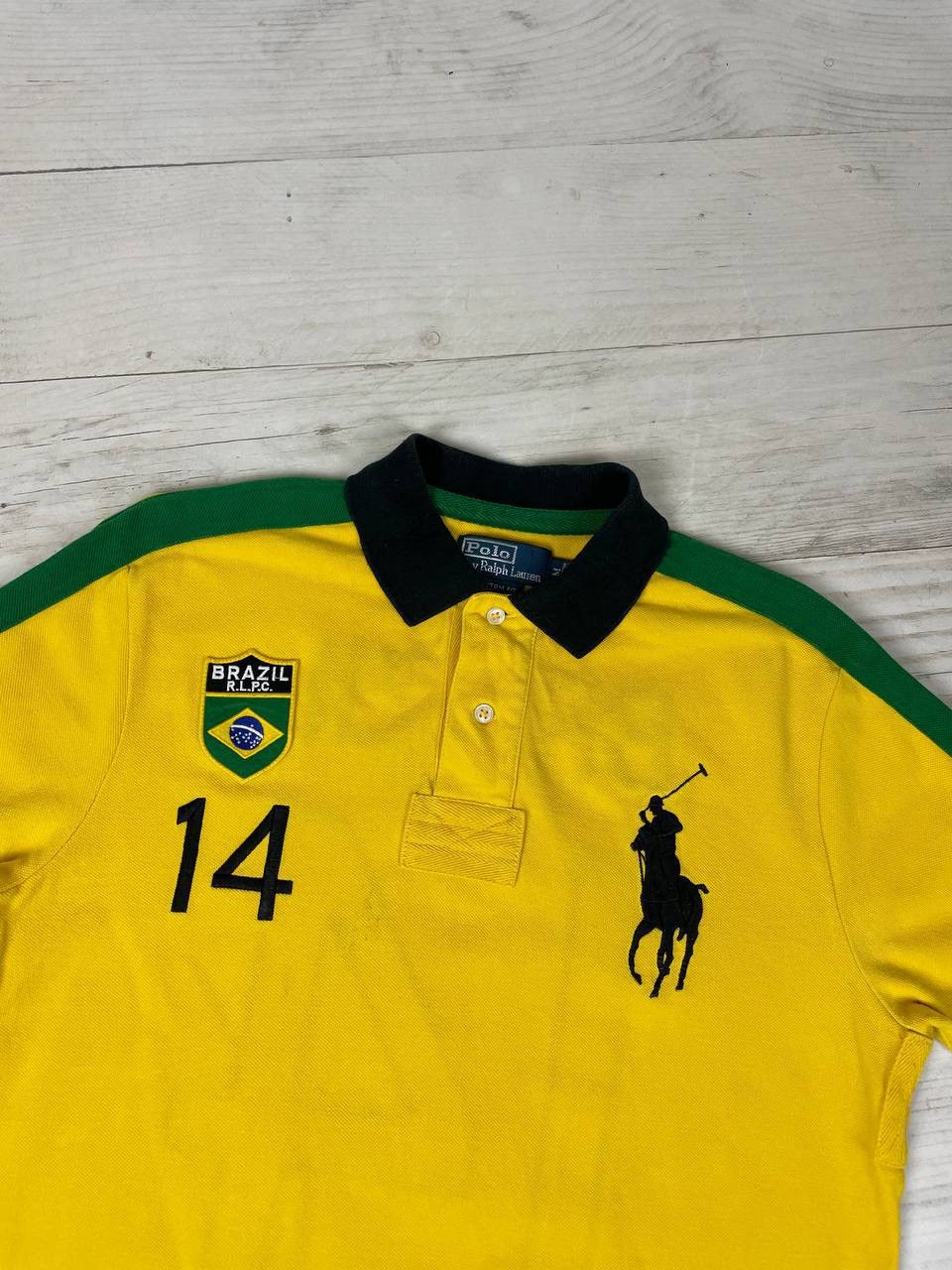 Polo Ralph Lauren Vintage Polo Ralph Lauren Brazil Rugby Polo Shirt Big Pony Size US M / EU 48-50 / 2 - 3 Thumbnail