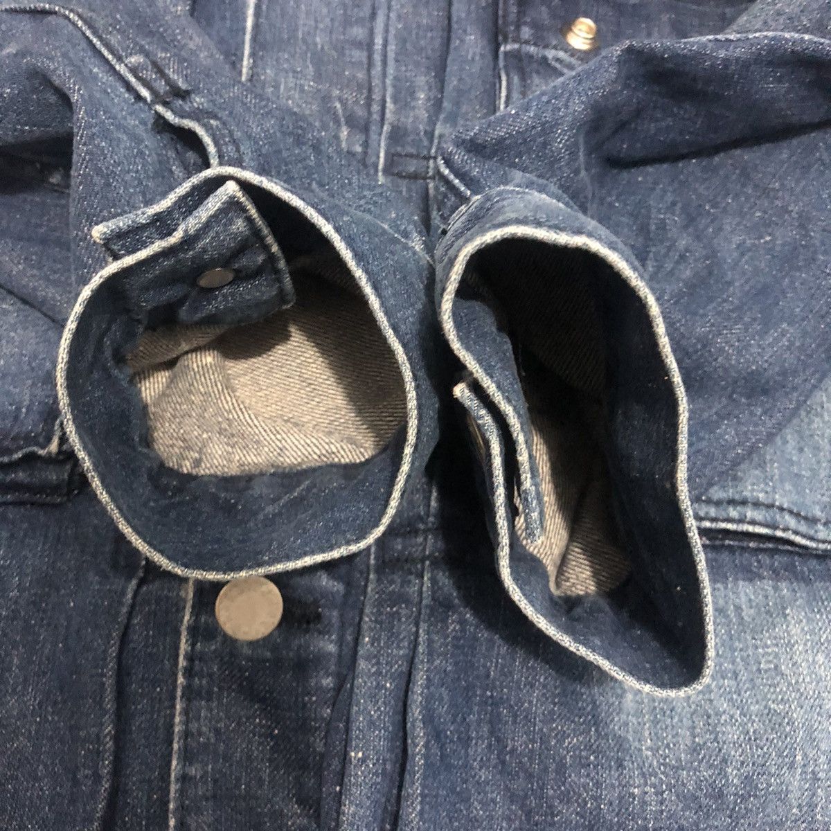 Japanese Brand Focus blue denim jacket military pocket Size US XS / EU 42 / 0 - 8 Thumbnail
