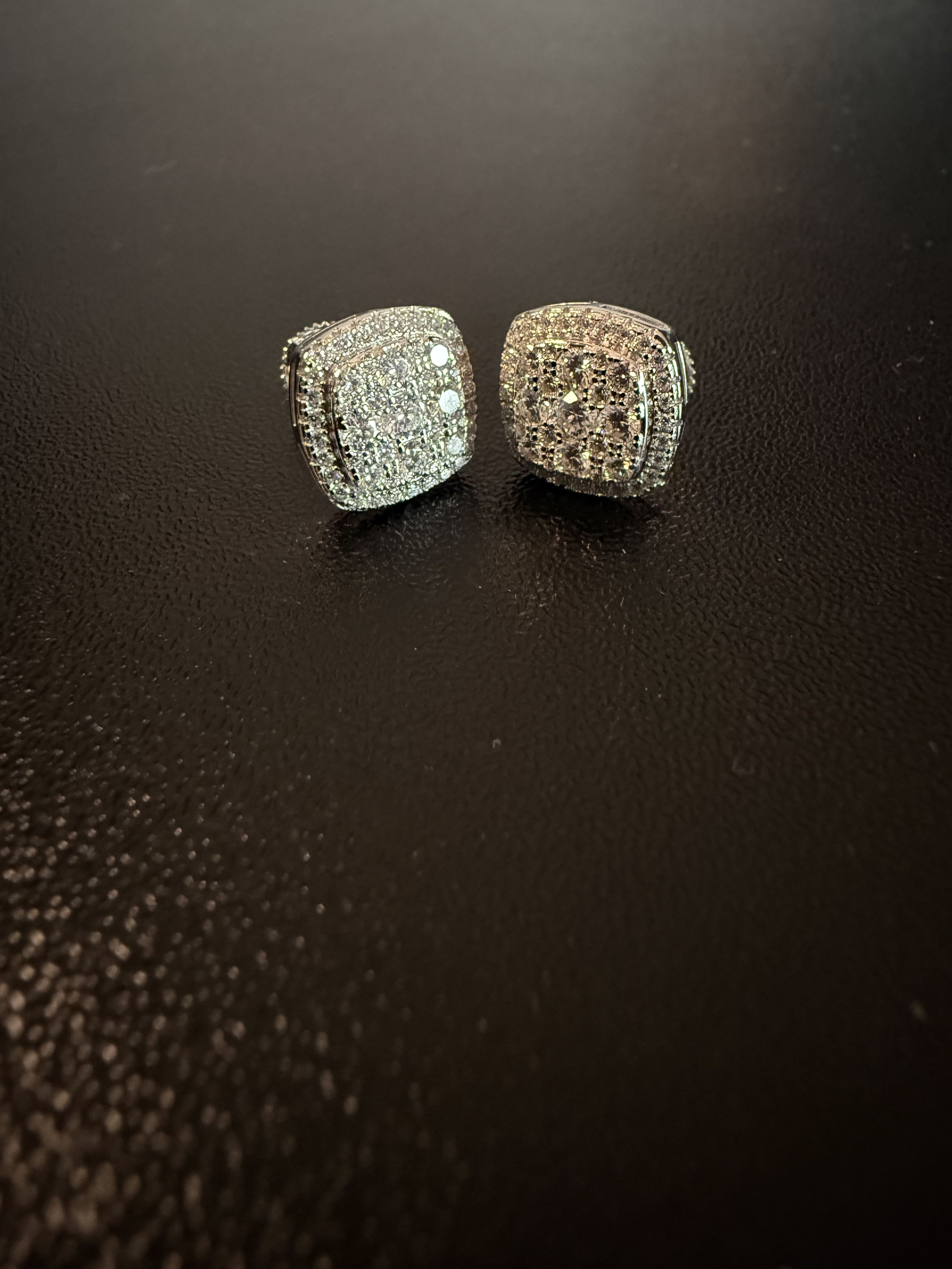 Other Square ice cross men’s Moissanite 925 silver earrings Size ONE SIZE - 8 Thumbnail