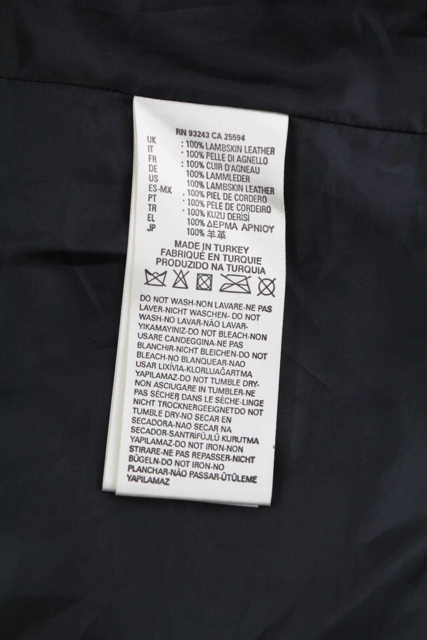 Diesel L Black Lambskin Leather Zip Band Neck Jacket 81730 Size US L / EU 52-54 / 3 - 8 Thumbnail