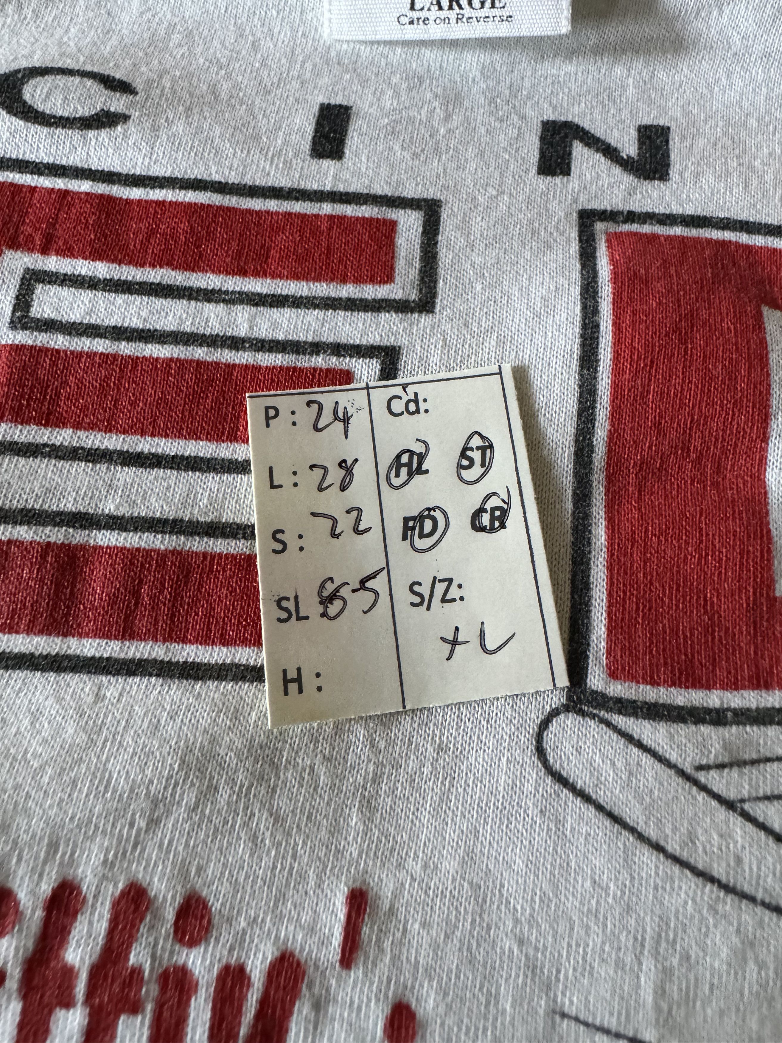 MLB THRASHED FADED VINTAGE 90'S CINCINNATI REDS HARD HITTIN MLB Size US XL / EU 56 / 4 - 21 Thumbnail