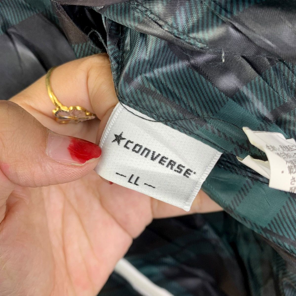 Converse Vintage Converse Reversible Puffer Jacket Red / Green Plain Size US XL / EU 56 / 4 - 3 Thumbnail
