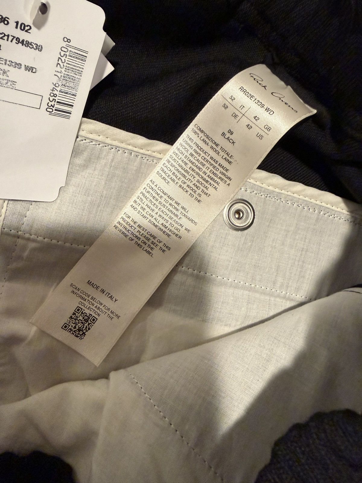 Rick Owens Rick Owens 2026 wool pants cargobelas. 52/36. $1650 Size US 36 / EU 52 - 7 Thumbnail