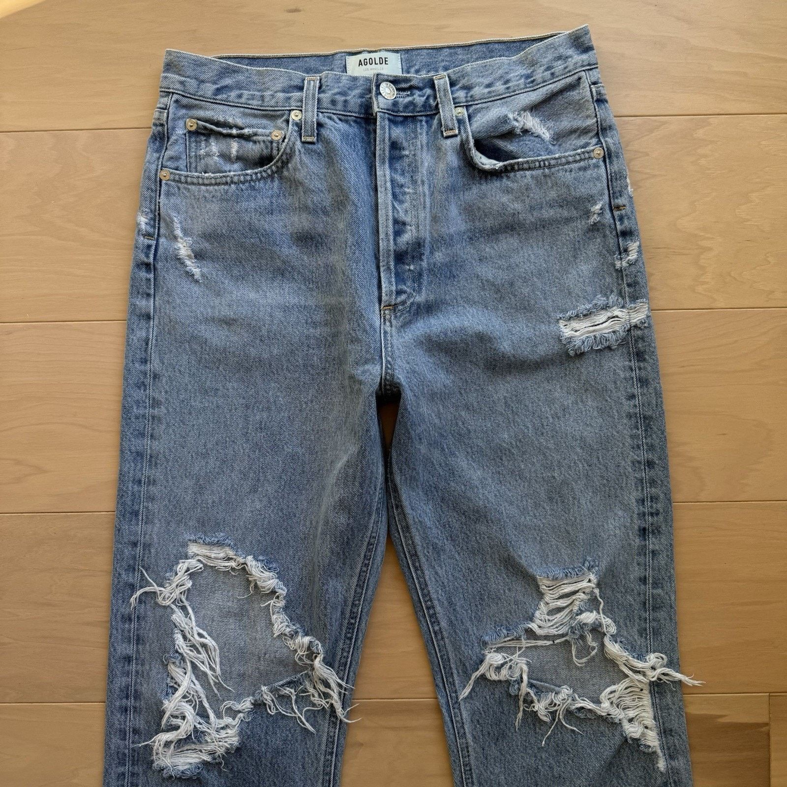 Agolde Agolde 90s Pinch Waist Jeans 30 Blue Medium Wash High Rise Size 30" / US 8 / IT 44 - 3 Thumbnail
