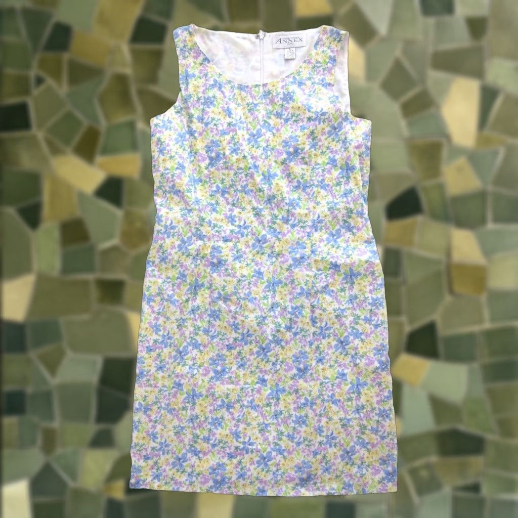 Vintage VINTAGE Casual Corner Annex Shirt Dress 6P Yellow Cotton Sleeveless Sheath Shift Tank Dress Hippie Casual Womens 60s Size M / US 6-8 / IT 42-44 - 1 Thumbnail
