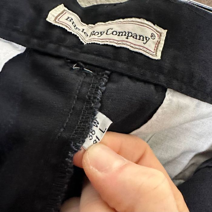Vintage Vintage Bugle Boy Khakis Pants Jet Black Pleated Front 90s