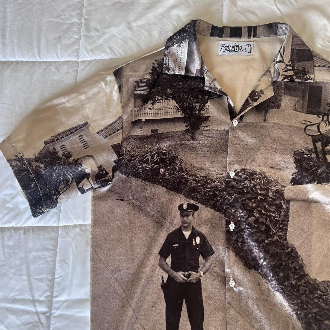 Other Emo Nite Police Short Sleeve Button Up Size US M / EU 48-50 / 2 - 2 Thumbnail