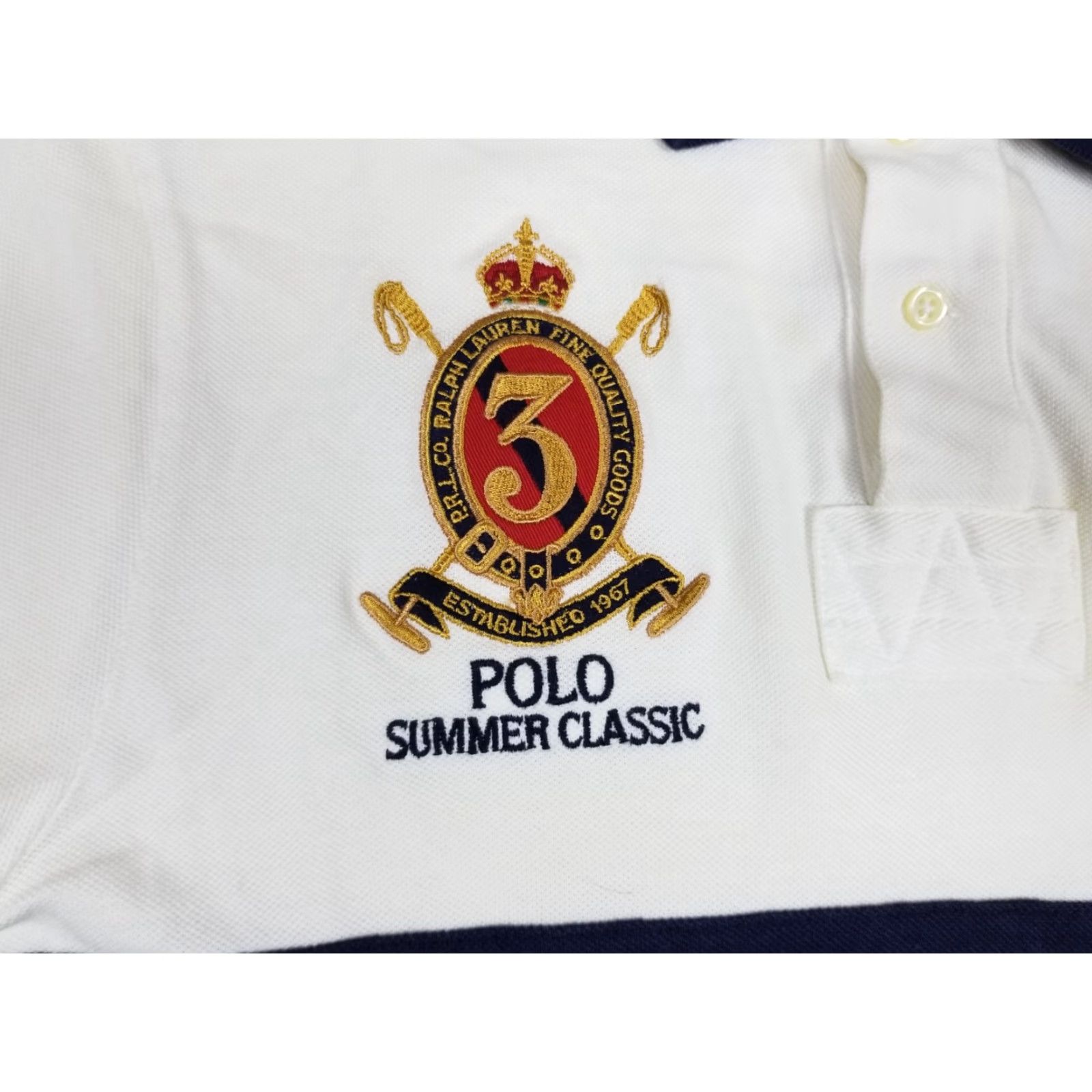 Ralph Lauren VINTAGE Ralph Lauren Polo Summer Classic Short Slev ee Polo Shirt SZ Medium Mens White Cotton Button Shirt Polo Shirt Size US M / EU 48-50 / 2 - 2 Thumbnail