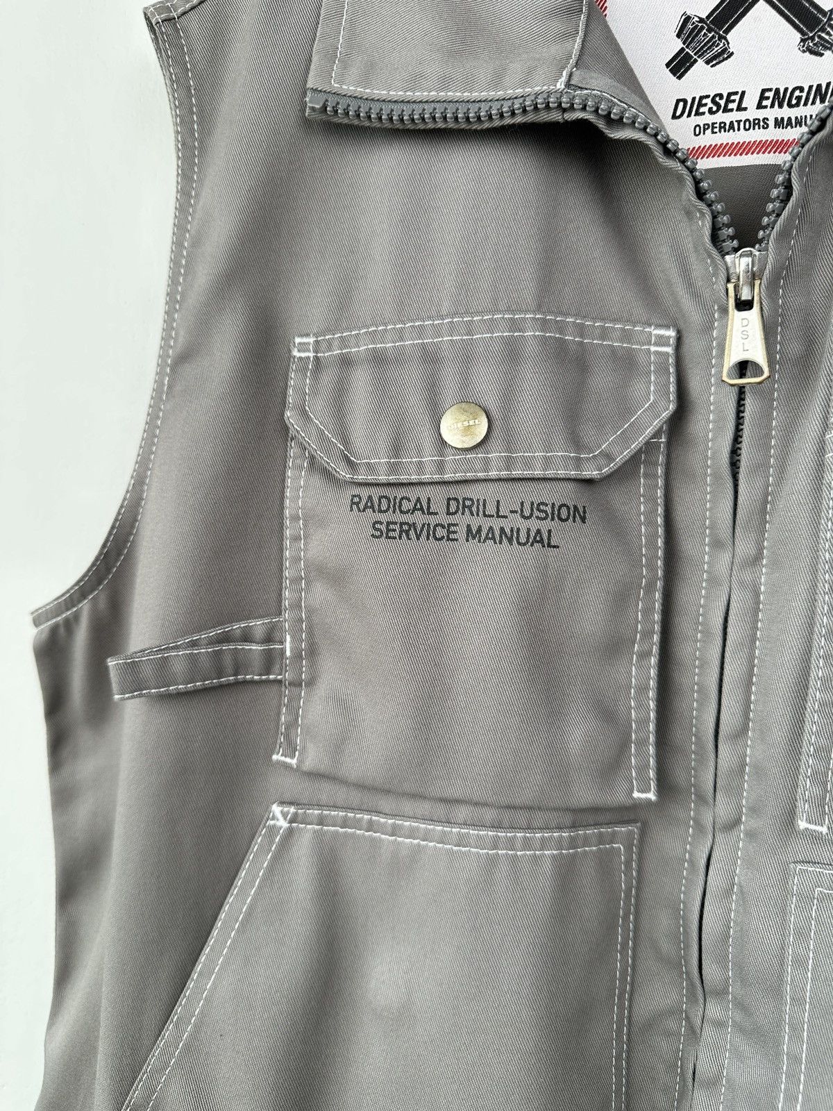 Diesel DIESEL Hidden-Pocket Workwear Multipocket Cargo Vest Jacket Size US L / EU 52-54 / 3 - 7 Thumbnail
