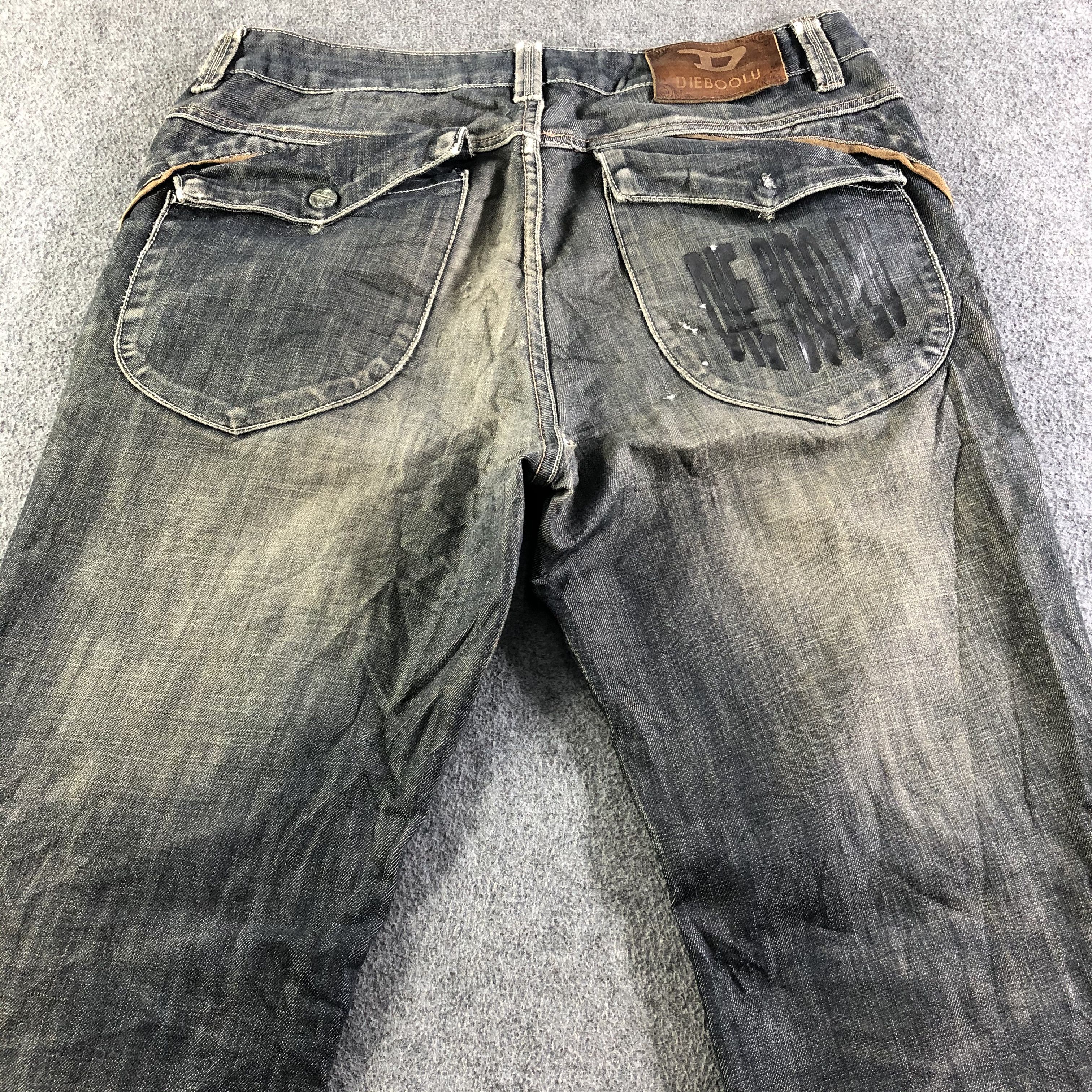Japanese Brand Vintage Die Boo Lu Jeans-J4544 Size US 34 / EU 50 - 4 Thumbnail
