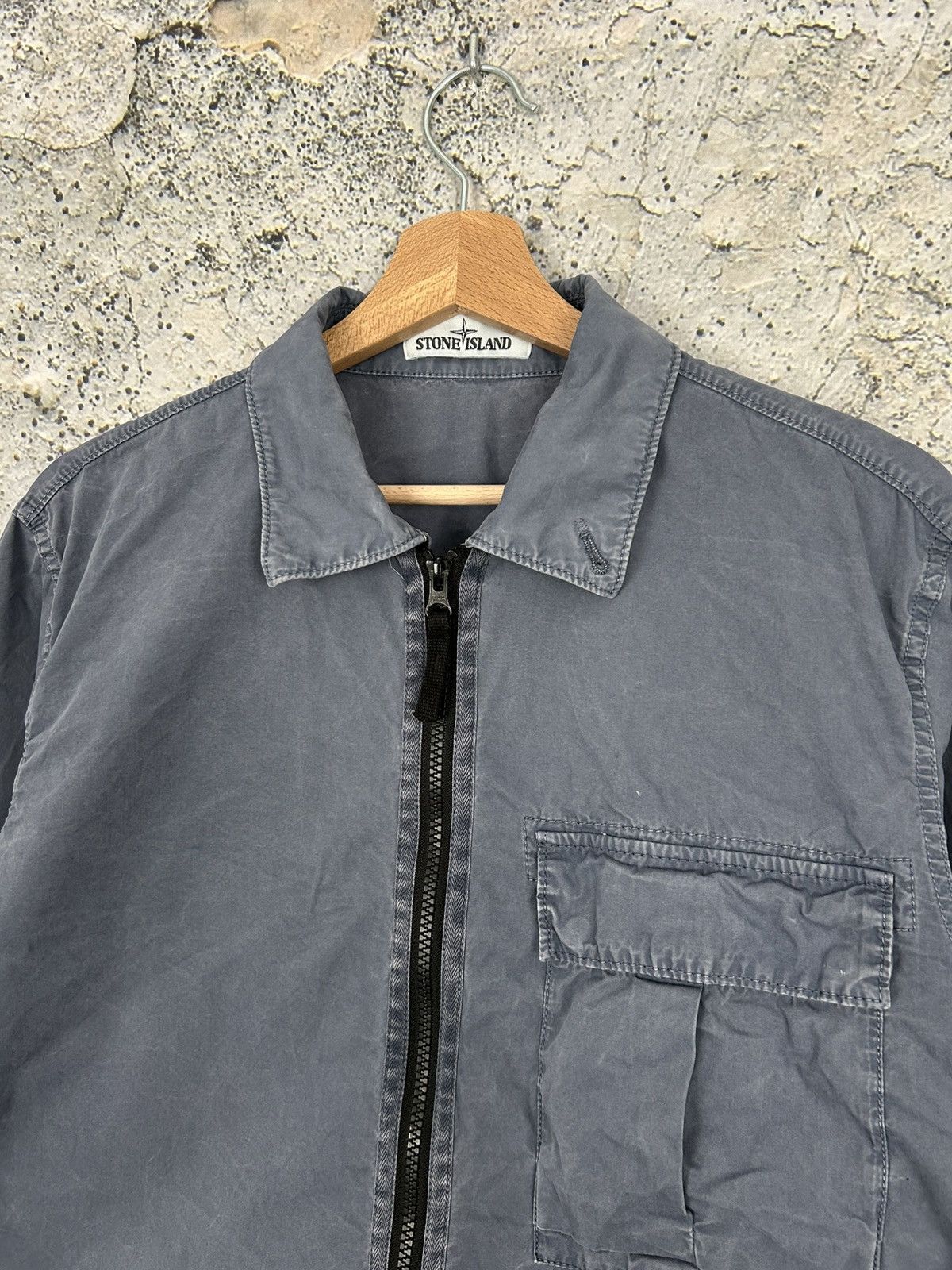 Designer × Stone Island Stone Island Blue Overshirt Light Jacket Vintage Designer Size US M / EU 48-50 / 2 - 3 Thumbnail