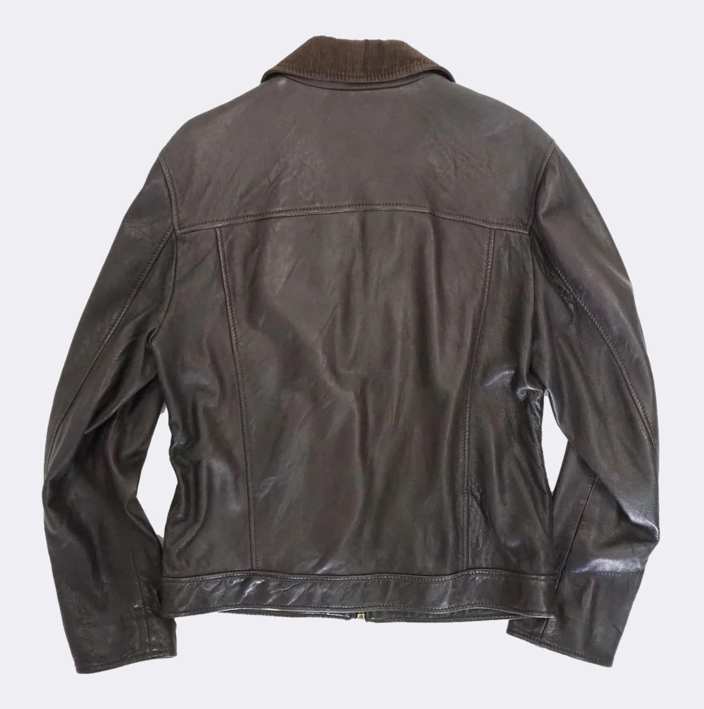 Dolce & Gabbana Dolce & Gabbana Leather Zip with Corduroy Collar $2180 Size US L / EU 52-54 / 3 - 9 Thumbnail