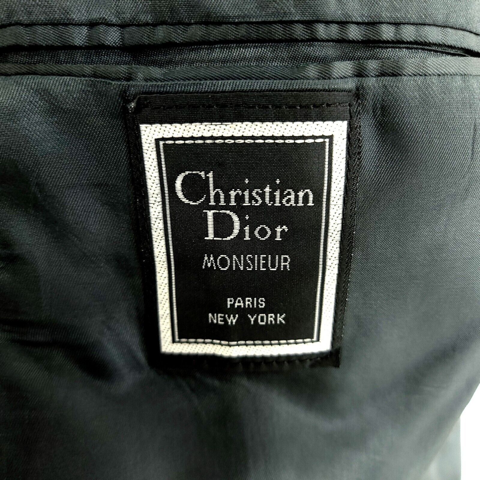 Christian Dior Monsieur Christian Dior Monsieur Wool 2 Button Sport Coat Blue Plaid Size 46R - 7 Thumbnail