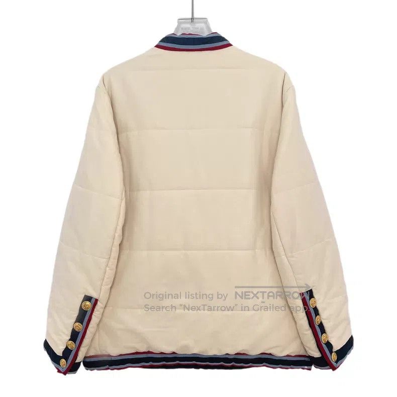 Gucci Gucci Beige contrast colour striped lock edge gold button Size S / US 4 / IT 40 - 2 Thumbnail