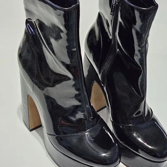 Jessica Simpson Jessica Simpson Madlaina Patent Platform Booties Black 10M Size US 10 / IT 40 - 5 Thumbnail