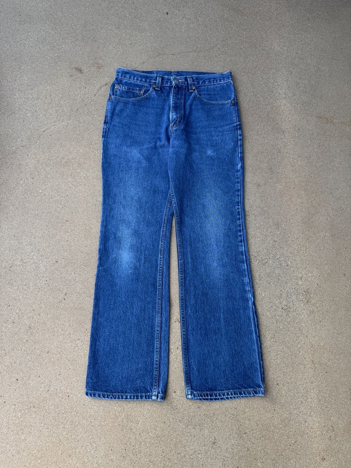 Levi's Vtg 90’s Levi’s 517 Red Tab Bootcut Flare Denim Jeans 31x30 Size US 31 - 1 Thumbnail