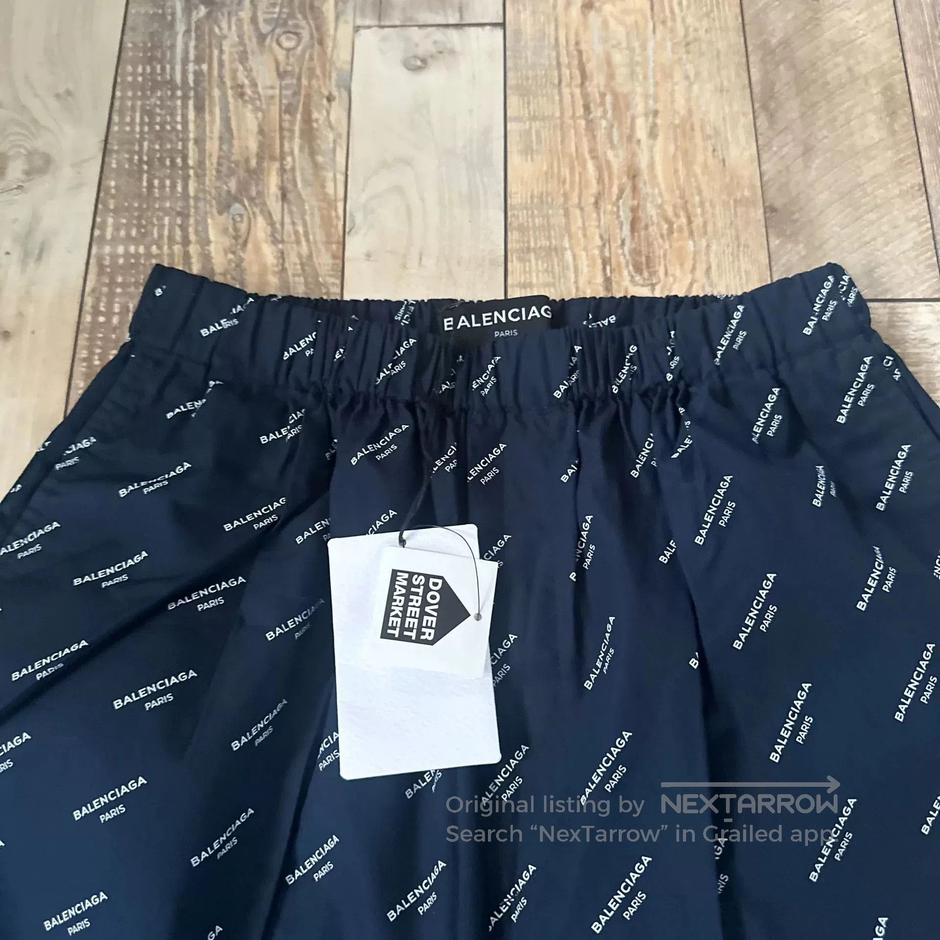 Balenciaga Balenciaga Blue Logo Print Shorts. Size US 30 / EU 46 - 4 Thumbnail