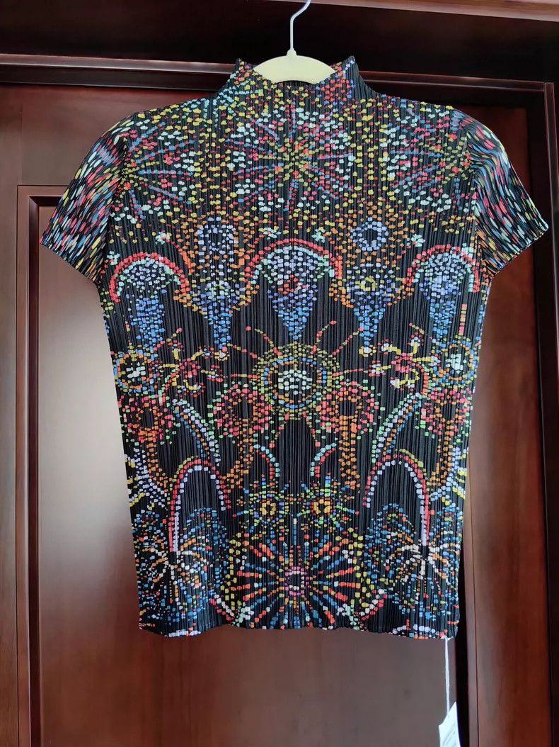 Issey Miyake Issey Miyake size:3 Fireworks semi-high-neck short-sleeved Size S / US 4 / IT 40 - 6 Thumbnail