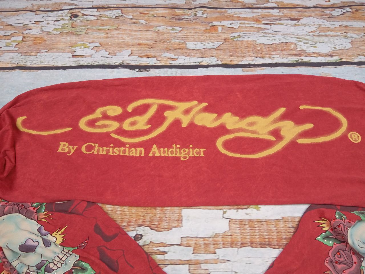 Christian Audigier Ed Hardy by Crristian Audigier Scarf with sculls Size ONE SIZE - 4 Thumbnail