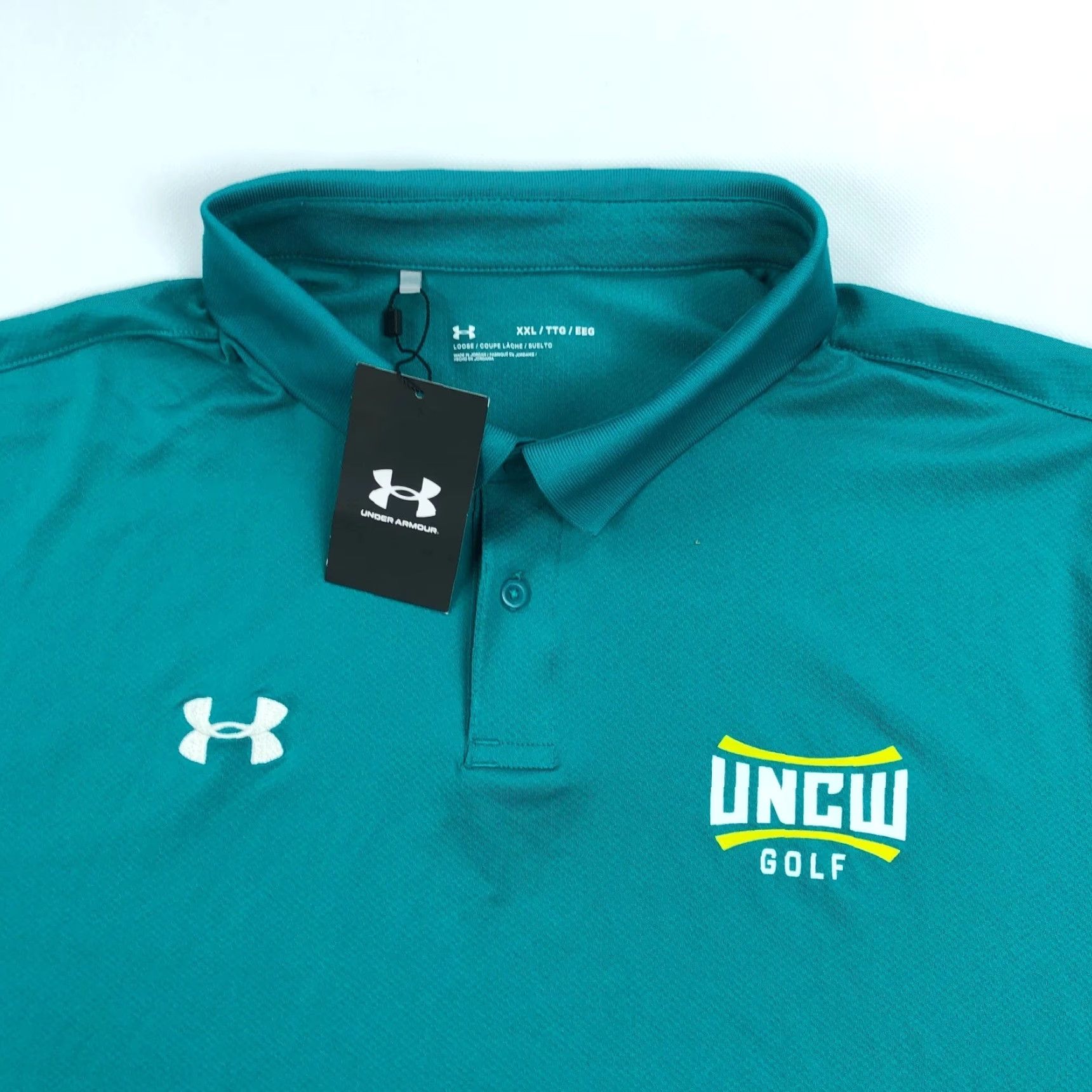 Under Armour Under Armour Men's 2XL UNCW Golf Team Performance Polo Shirt Teal Loose Fit Shirt M 2XL Embroidery Logo College Sports Size US XXL / EU 58 / 5 - 3 Thumbnail