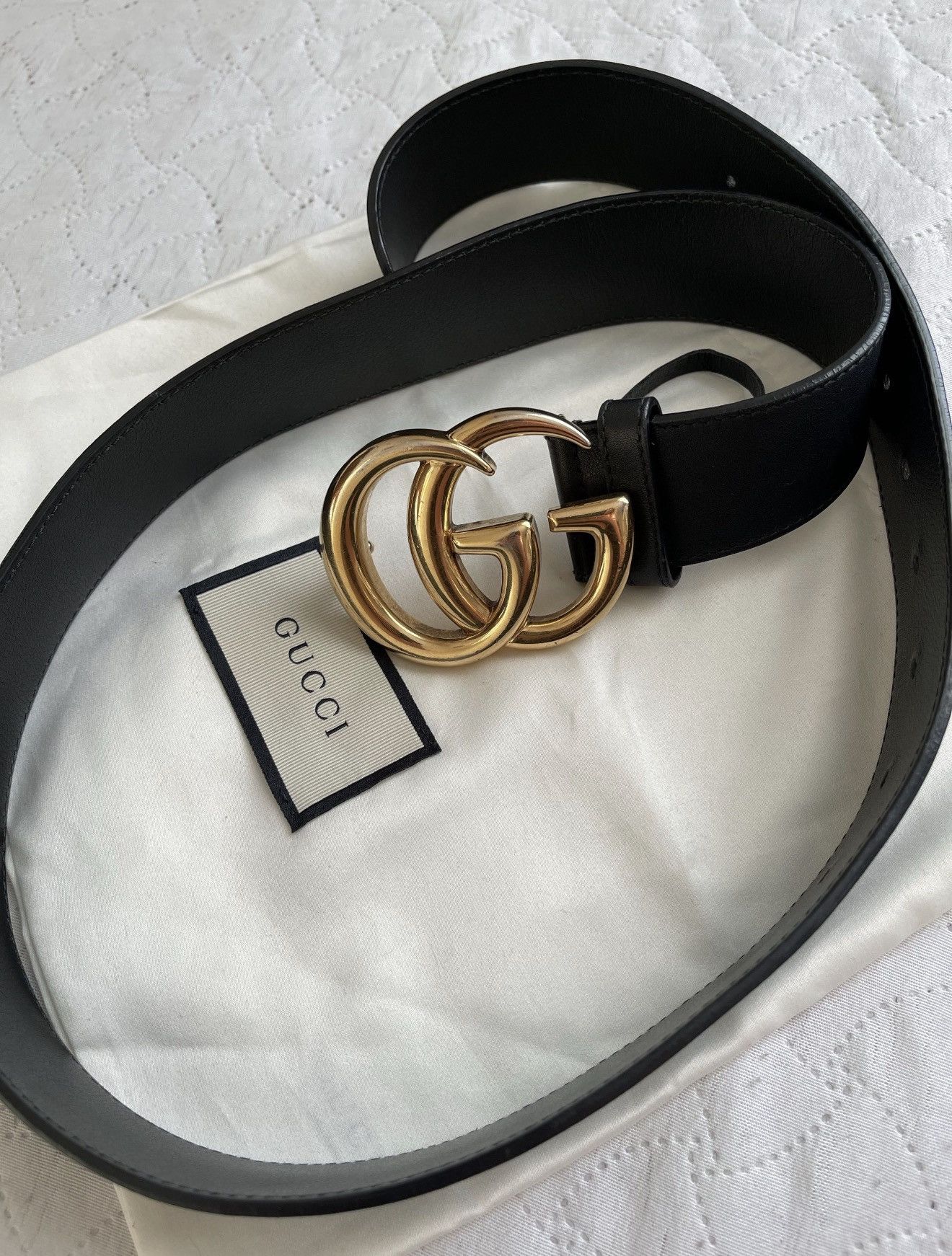 Gucci GUCCI Marmont GG Buckle Leather Belt Nettspend Demna Logo 30 Size 30 - 2 Thumbnail