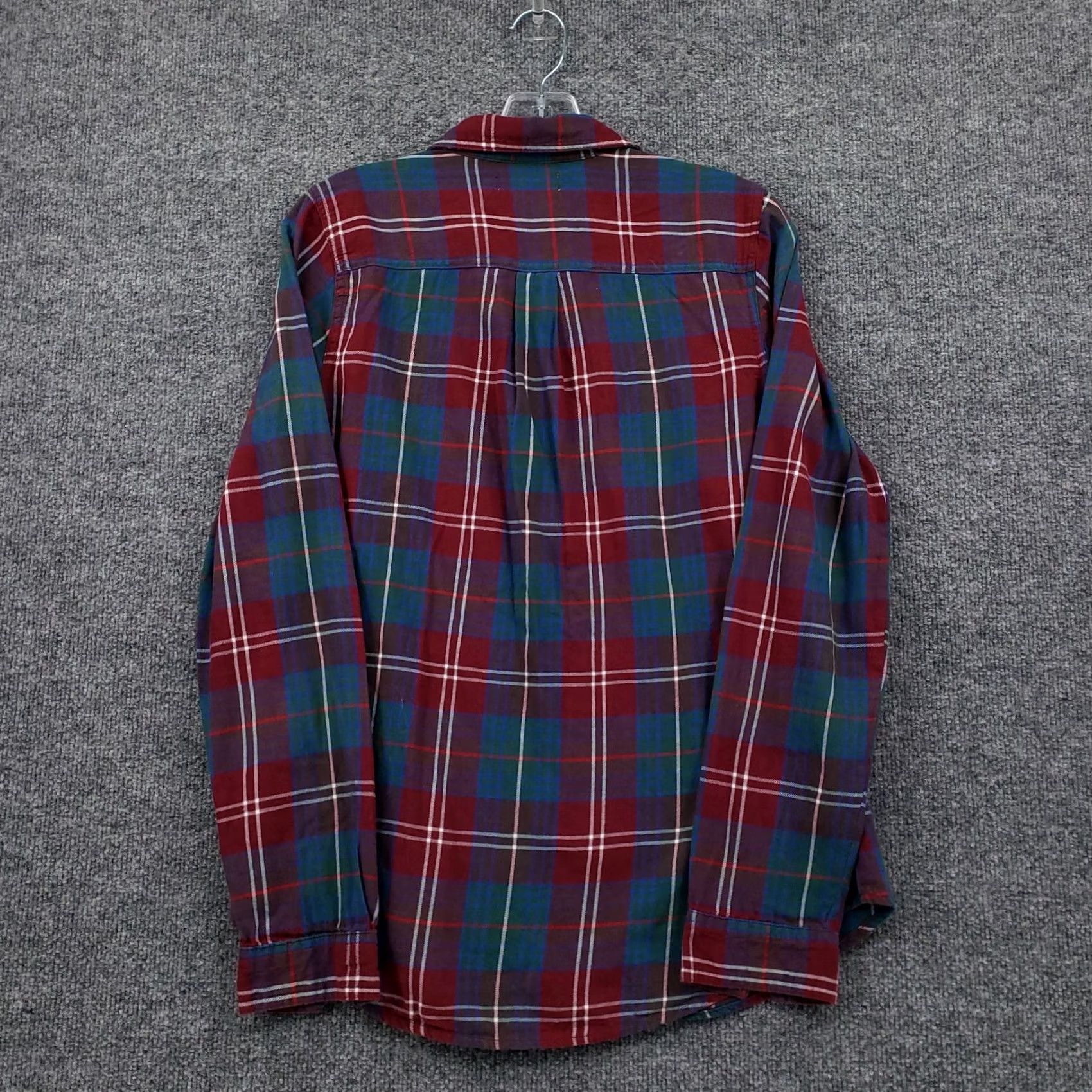 Old Navy Old Navy Shirt Womens S Tall Button-Up Red Plaid Classic Fit Long Sleeves Size S / US 4 / IT 40 - 2 Thumbnail