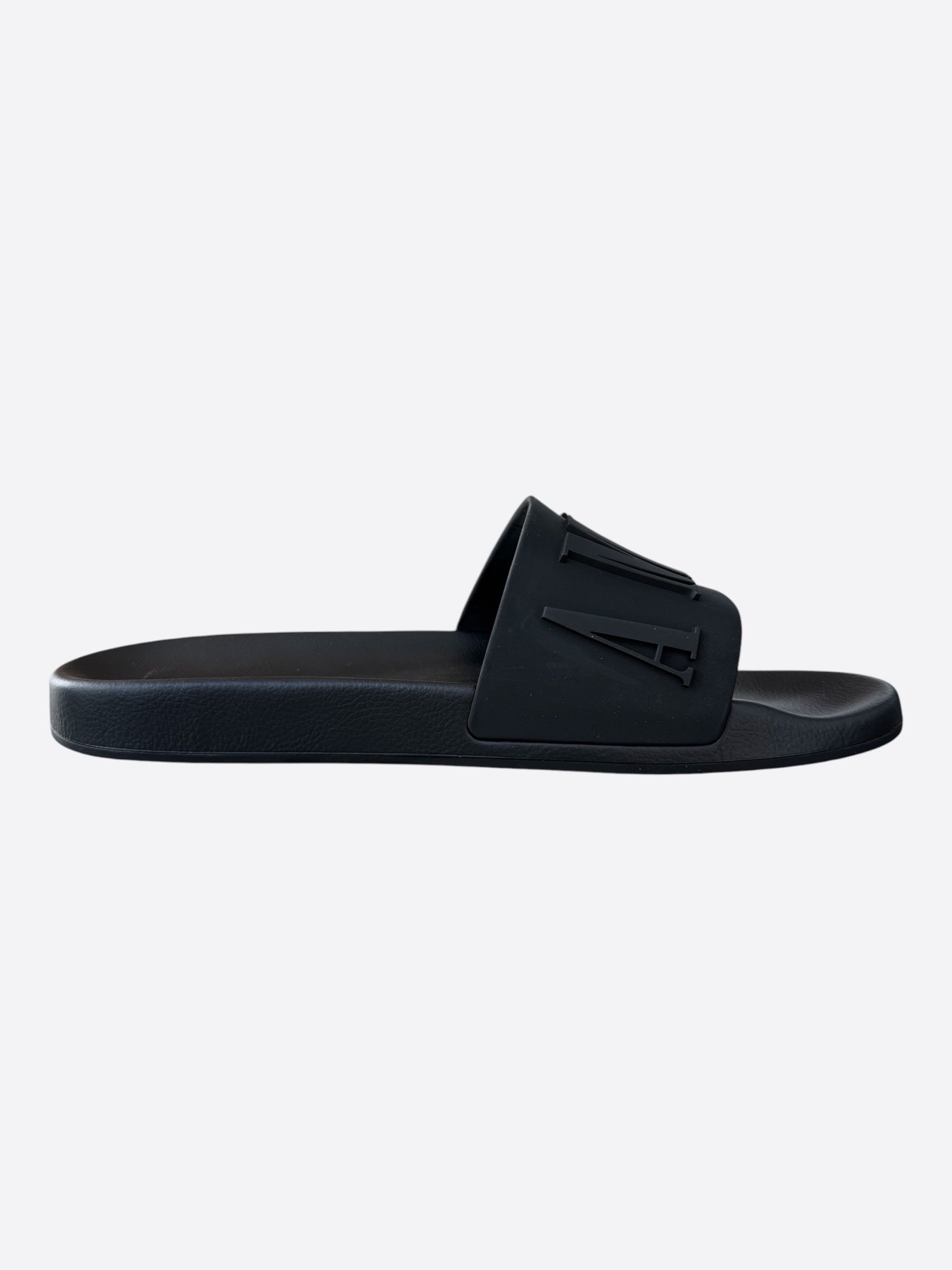 Amiri Amiri Black Logo Rubber Slides Size US 14 / EU 47 - 5 Thumbnail