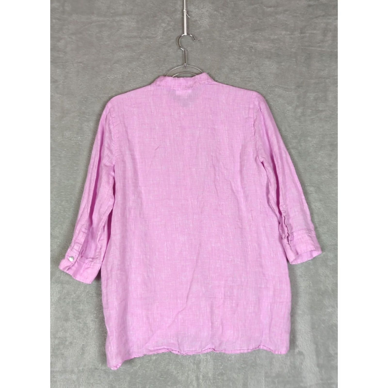 J. Jill VINTAGE J Jill Top S Womans Small Mauve Pink Linen Popover Peasant Lagenlook Tunic Size S / US 4 / IT 40 - 2 Thumbnail
