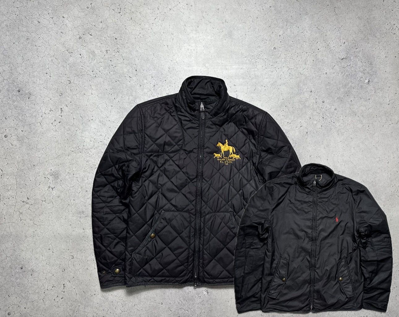 Polo Ralph Lauren Reversible Quilted Jacket Big Pony Vintage