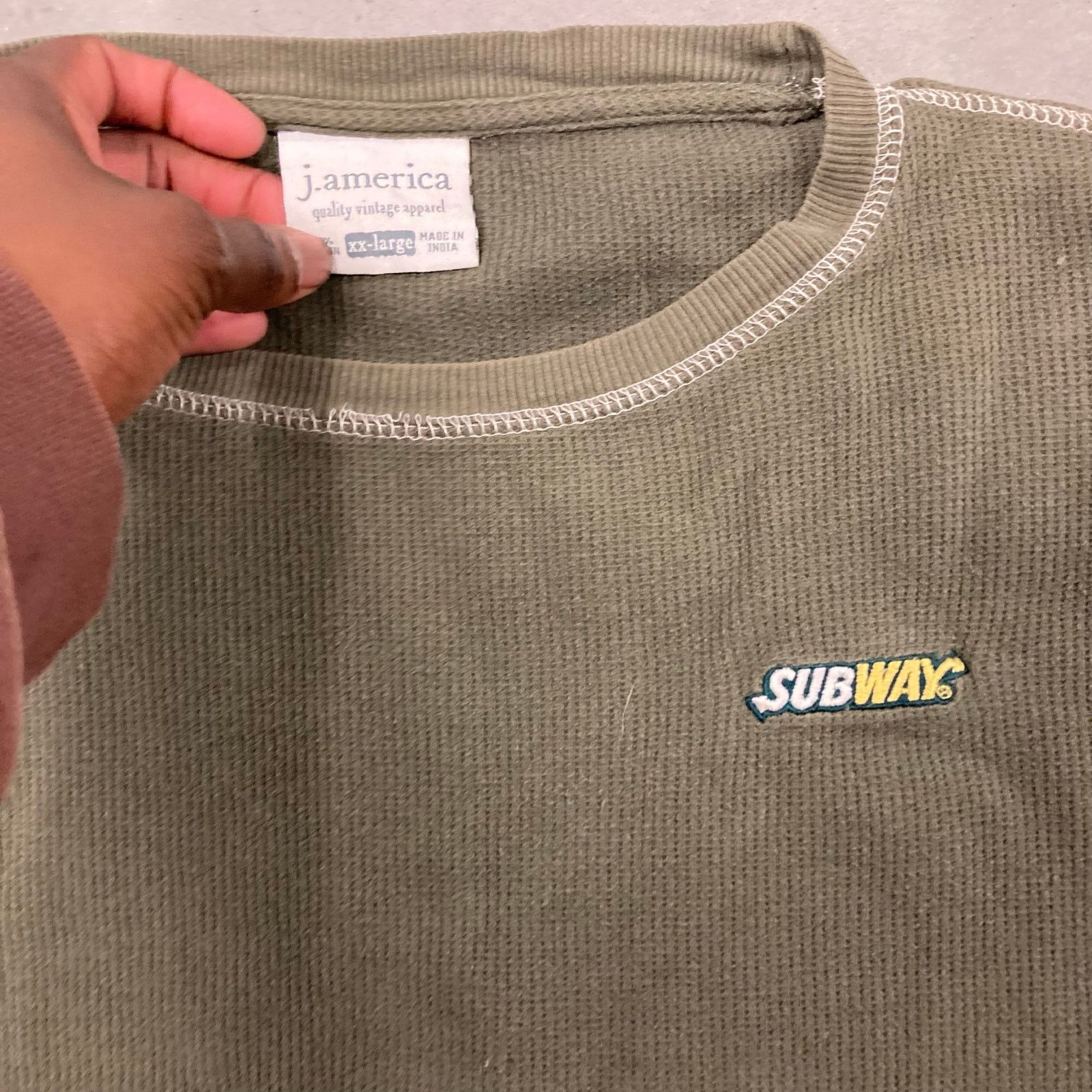 Vintage Y2K subway thermal T-Shirt Size US XXL / EU 58 / 5 - 4 Thumbnail