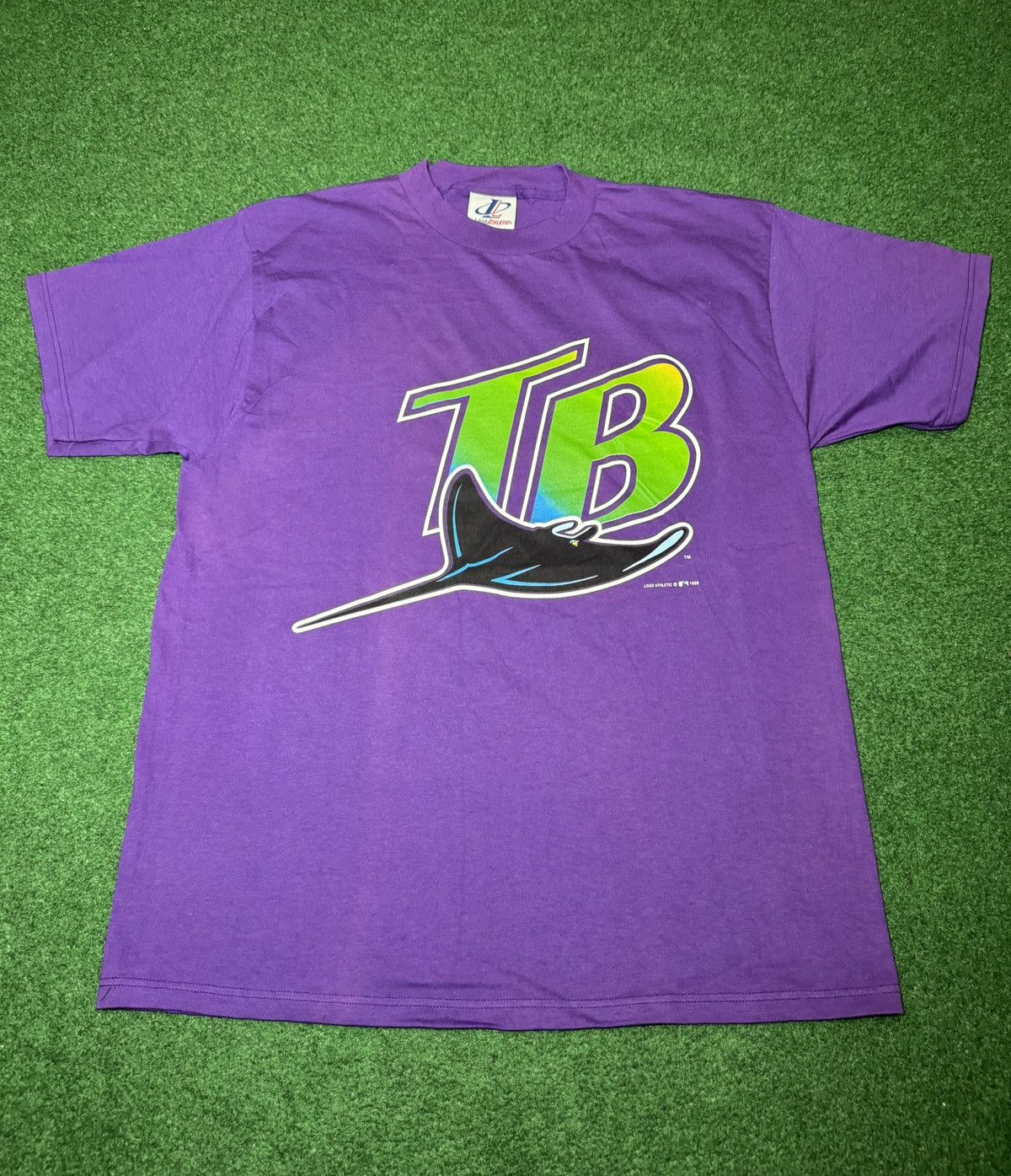 Logo Athletic Tampa Bay Rays Logo Athletic 90s MLB Baseball T Shirt 22x31 Size US L / EU 52-54 / 3 - 1 Thumbnail