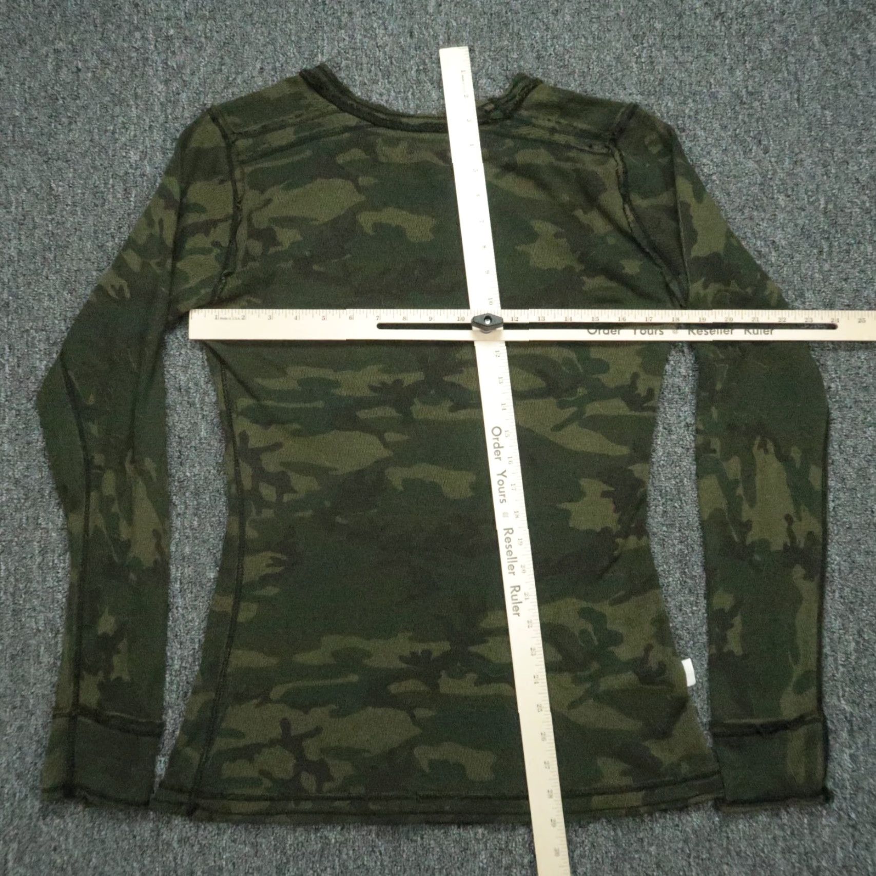 Affliction VINTAGE Affliction Pullover Womens Large Green Camo Reversible Crew Thermal Skull VTG Size L / US 10 / IT 46 - 7 Thumbnail