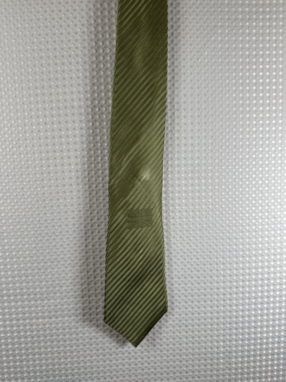 Ben Sherman Ben Sherman green striped silk tie Size ONE SIZE - 5 Thumbnail