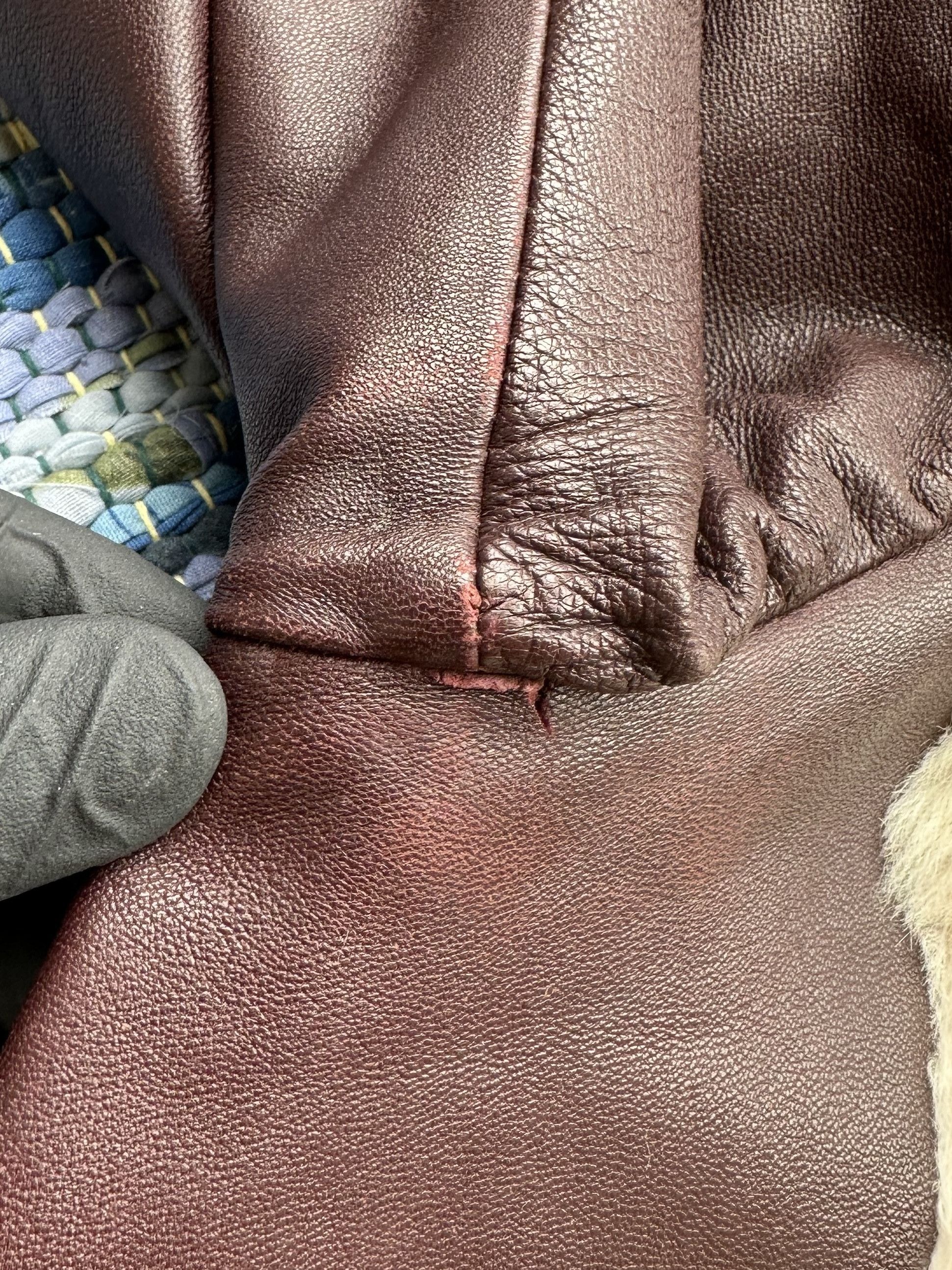 Vintage Vintage Leather/Real Fur Jacket A109D15(471) Size M / US 6-8 / IT 42-44 - 4 Thumbnail