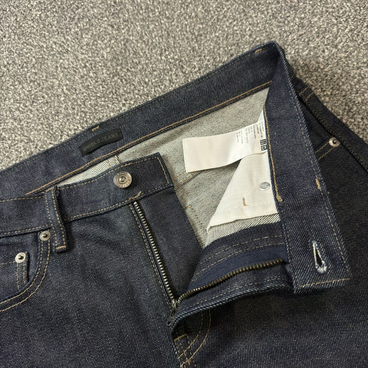 Undercover × Uniqlo 🔥🇯🇵 Japanese Raw Denim Uniqlo Indigo Selvedge Archive Jeans Size US 31 - 13 Thumbnail