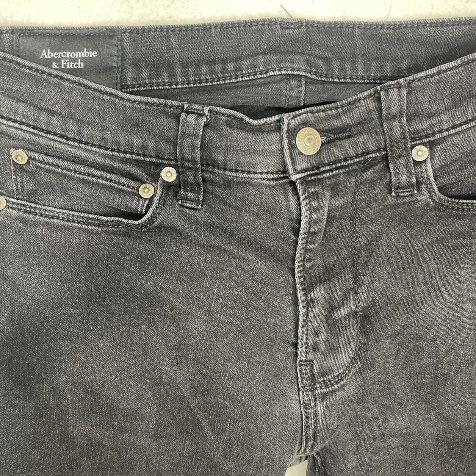 Abercrombie & Fitch Abercrombie Fitch Men's Jeans 30x32 Black Skinny Taper Size US 30 / EU 46 - 2 Thumbnail