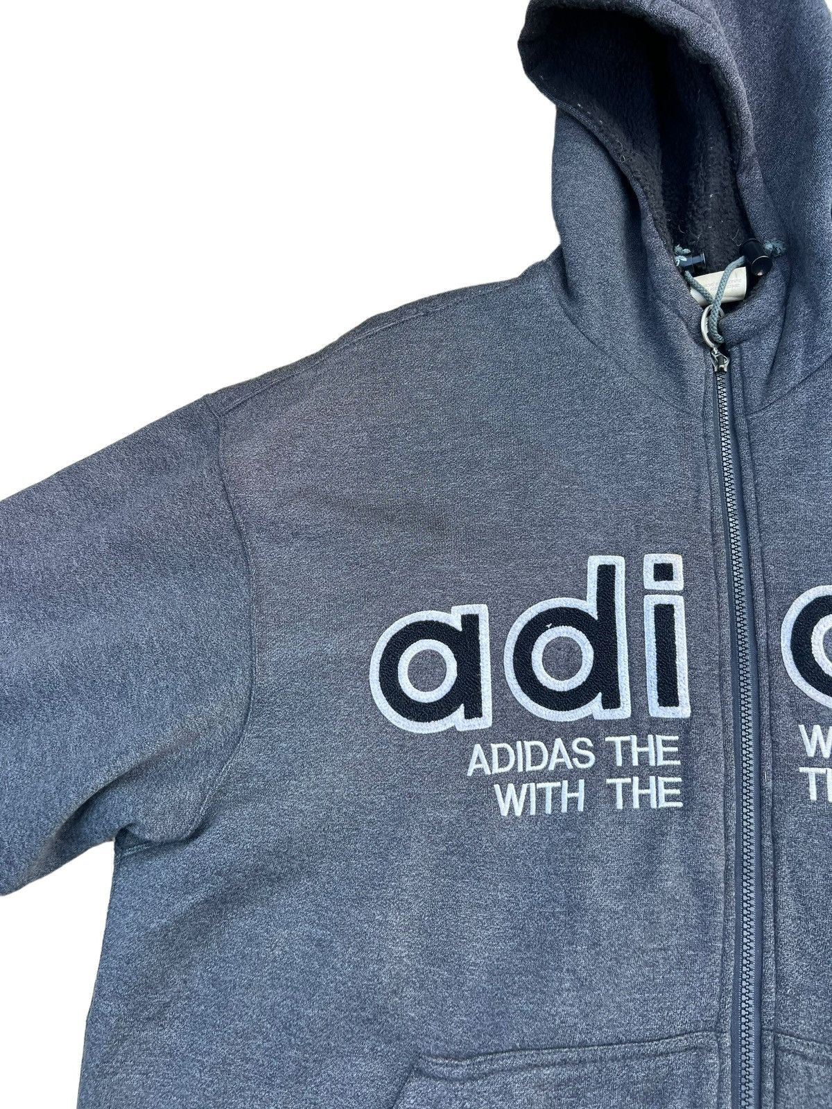 Adidas × Descente RARE!!! Vintage 90s ADIDAS Big Logo Grey Hoodie Parka Jacket Size US XL / EU 56 / 4 - 13 Thumbnail