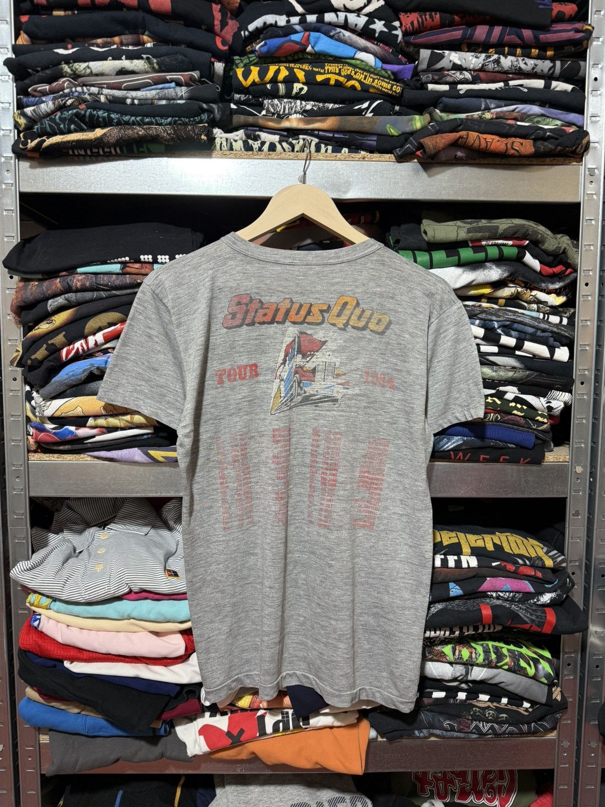 Band Tees × Vintage Vintage Status Quo End Of The Road Tour 1984 T-Shirt Y2K Size US L / EU 52-54 / 3 - 2 Thumbnail