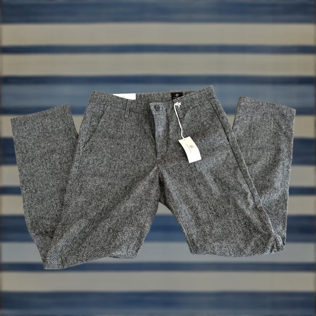 Vintage AG Adriano Goldschmied AG Marshall Slim Chino Pants Mens 32x30 Gray Slim Fit Cotton Blend Flat Front NWT Size US 32 / EU 48 - 1 Thumbnail