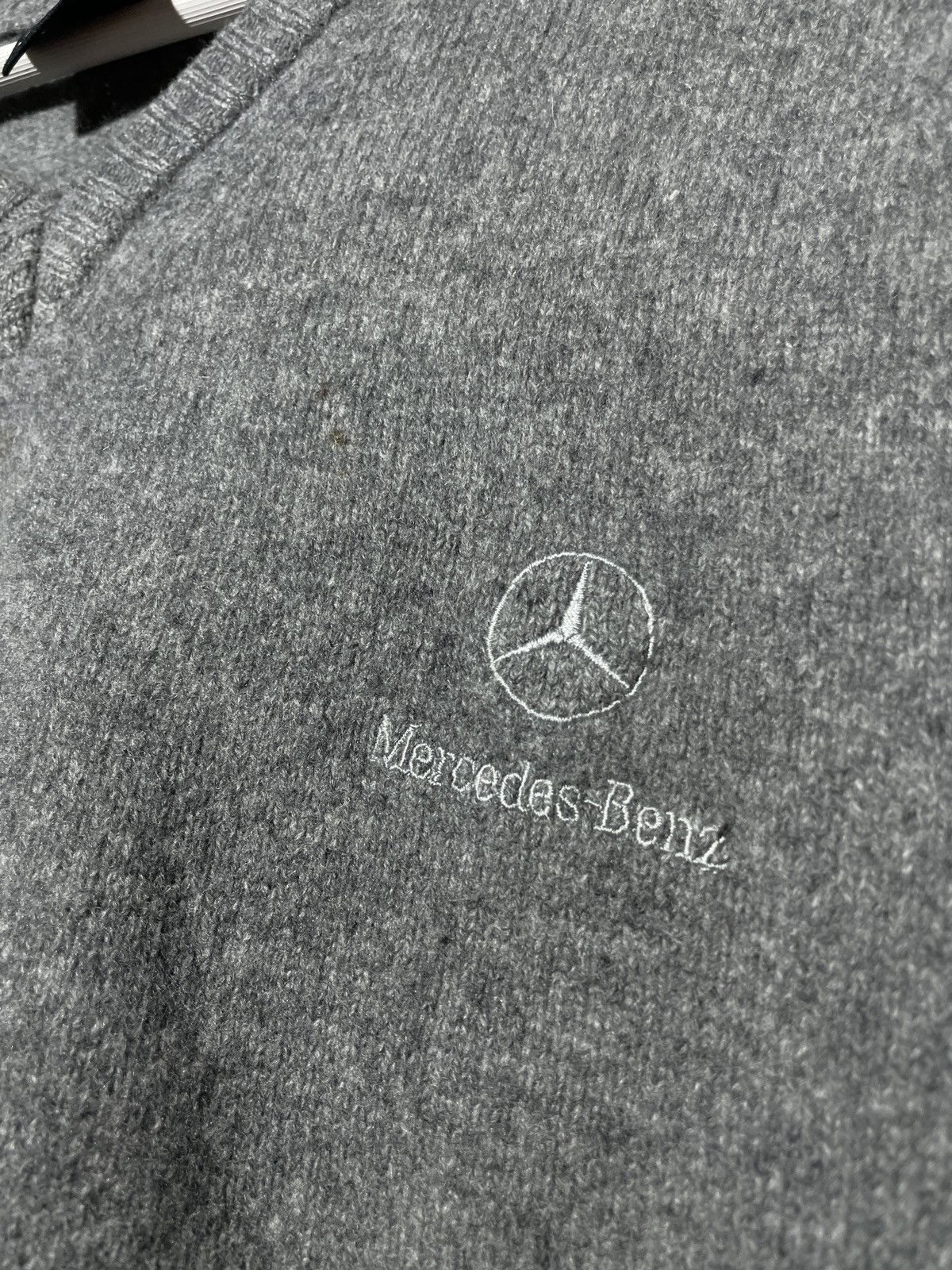 Mercedes-Benz × Vintage Vintage Mercedes Benz Wool V-Neck Sweater Size US M / EU 48-50 / 2 - 7 Thumbnail