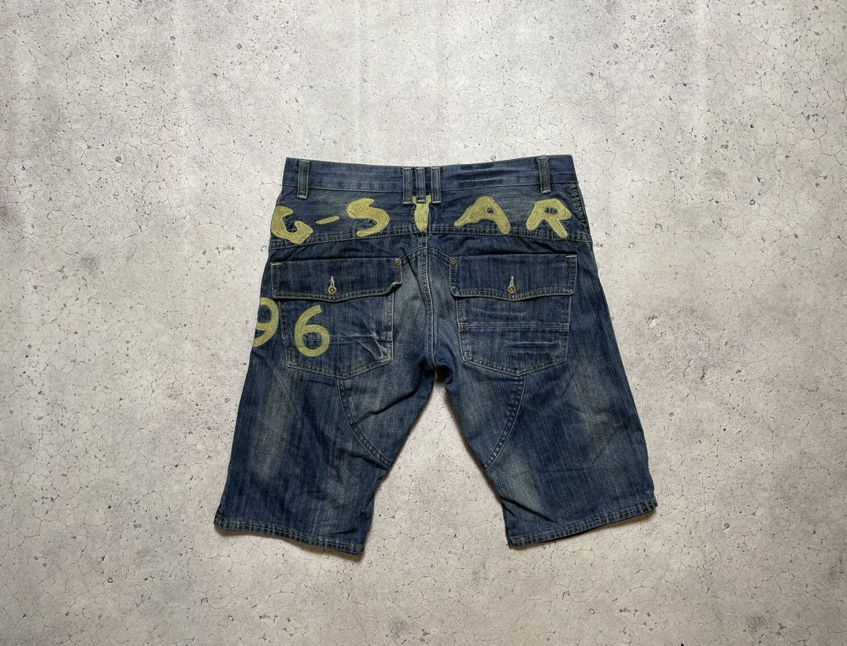 Vintage Denim Shorts G Star Raw 96 Big Logo Y2K Hype