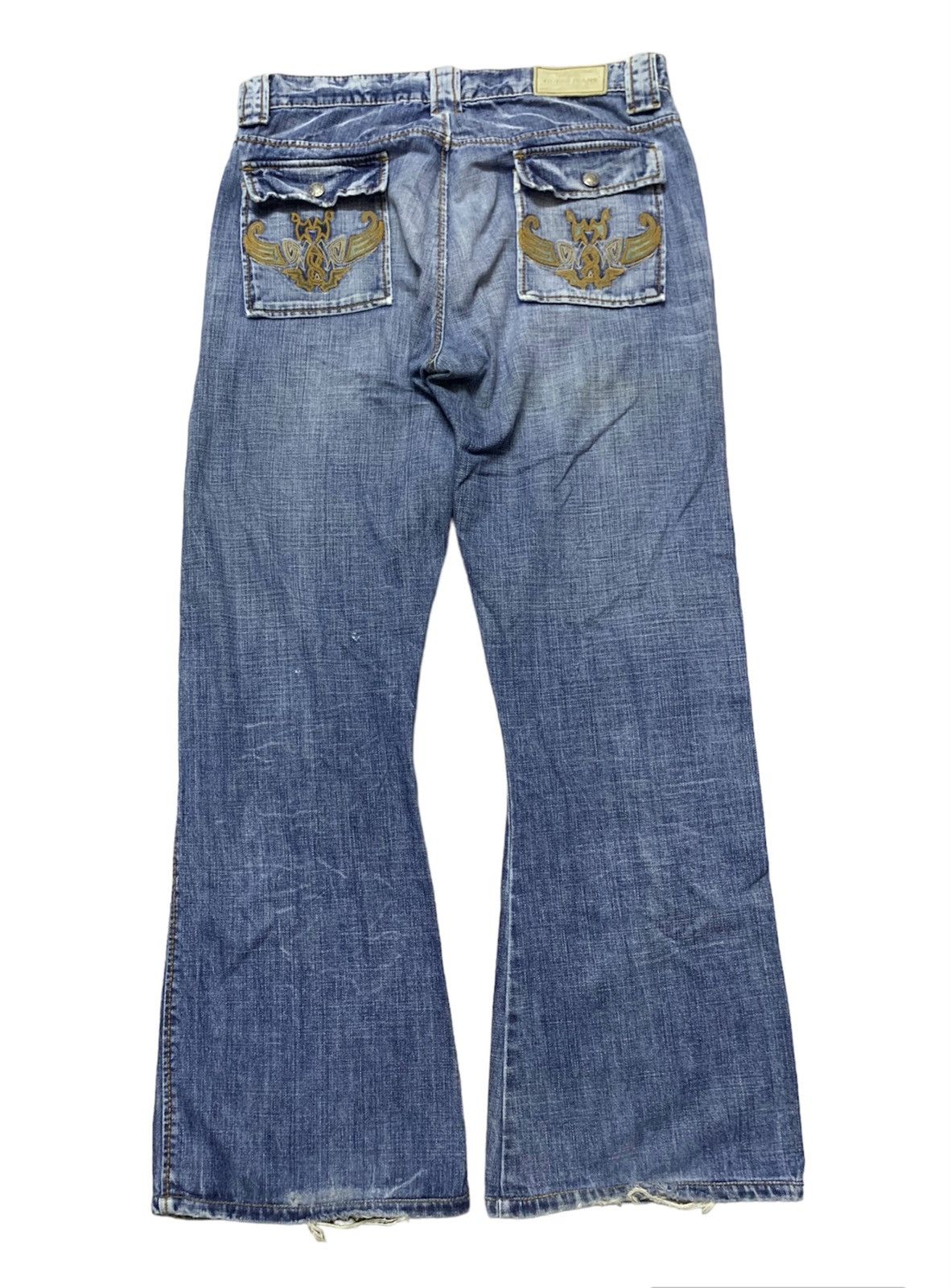 Guess × Hysteric Glamour × Japanese Brand Flare Vintage Guess Jeans Washed Denim Size US 33 - 2 Thumbnail